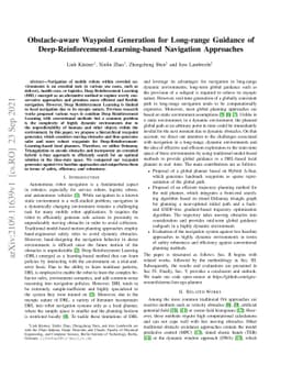 Obstacle-aware Waypoint Generation for Long-range Guidance of
  Deep-Reinforcement-Learning-based Navigation Approaches