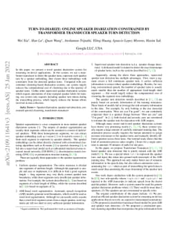 Turn-to-Diarize: Online Speaker Diarization Constrained by Transformer
  Transducer Speaker Turn Detection