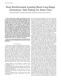 Deep Reinforcement Learning-Based Long-Range Autonomous Valet Parking
  for Smart Cities