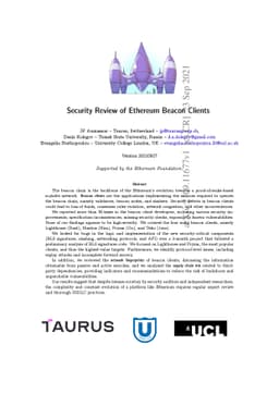 Security Review of Ethereum Beacon Clients