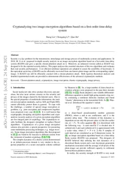 Cryptanalyzing two image encryption algorithms based on a first-order
  time-delay system