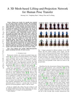 A 3D Mesh-based Lifting-and-Projection Network for Human Pose Transfer