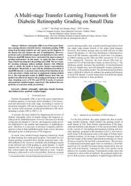 A Multi-stage Transfer Learning Framework for Diabetic Retinopathy
  Grading on Small Data