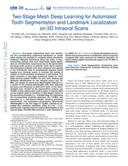 Two-Stage Mesh Deep Learning for Automated Tooth Segmentation and
  Landmark Localization on 3D Intraoral Scans