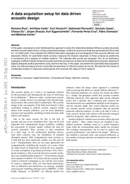 A data acquisition setup for data driven acoustic design