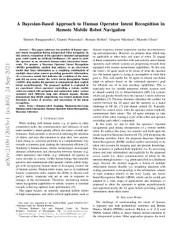 A Bayesian-Based Approach to Human Operator Intent Recognition in Remote
  Mobile Robot Navigation