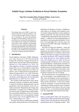Faithful Target Attribute Prediction in Neural Machine Translation