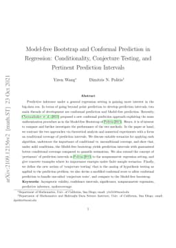 Model-free Bootstrap and Conformal Prediction in Regression:
  Conditionality, Conjecture Testing, and Pertinent Prediction Intervals