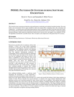 POSSE: Patterns of Systems During Software Encryption