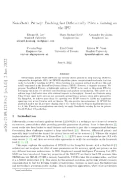 NanoBatch Privacy: Enabling fast Differentially Private learning on the
  IPU