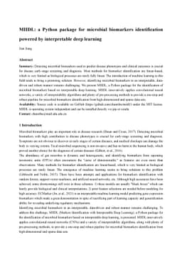MIIDL: a Python package for microbial biomarkers identification powered
  by interpretable deep learning