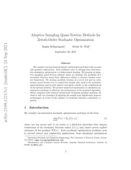 Adaptive Sampling Quasi-Newton Methods for Zeroth-Order Stochastic
  Optimization
