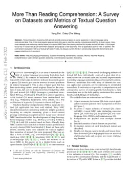 More Than Reading Comprehension: A Survey on Datasets and Metrics of
  Textual Question Answering