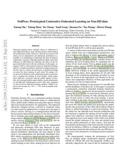 FedProc: Prototypical Contrastive Federated Learning on Non-IID data