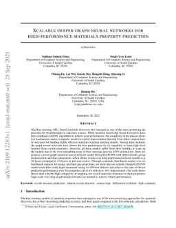 Scalable deeper graph neural networks for high-performance materials
  property prediction