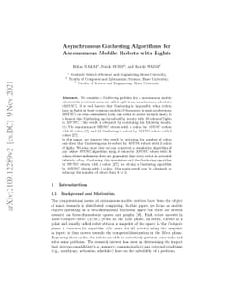 Asynchronous Gathering Algorithms for Autonomous Mobile Robots with
  Lights