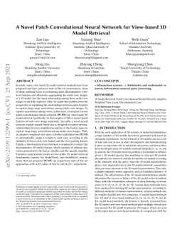 A Novel Patch Convolutional Neural Network for View-based 3D Model
  Retrieval