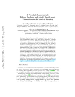 A Principled Approach to Failure Analysis and Model Repairment:
  Demonstration in Medical Imaging