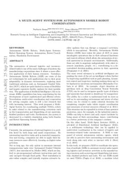 A Multi-Agent System for Autonomous Mobile Robot Coordination