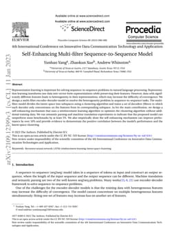 Self-Enhancing Multi-filter Sequence-to-Sequence Model