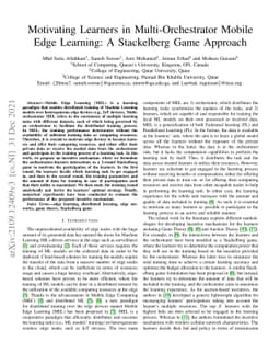 Motivating Learners in Multi-Orchestrator Mobile Edge Learning: A
  Stackelberg Game Approach