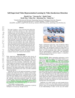 Self-Supervised Video Representation Learning by Video Incoherence
  Detection