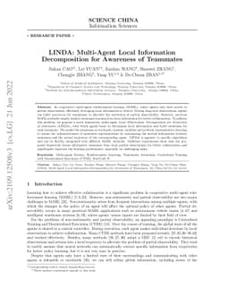 LINDA: Multi-Agent Local Information Decomposition for Awareness of
  Teammates