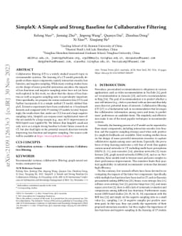SimpleX: A Simple and Strong Baseline for Collaborative Filtering
