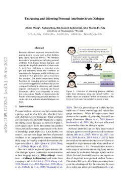 Extracting and Inferring Personal Attributes from Dialogue