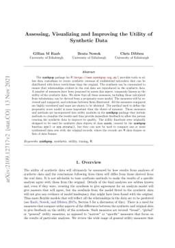 Assessing, visualizing and improving the utility of synthetic data