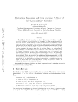 Abstraction, Reasoning and Deep Learning: A Study of the "Look and Say"
  Sequence