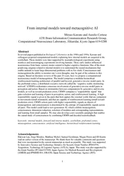 From internal models toward metacognitive AI