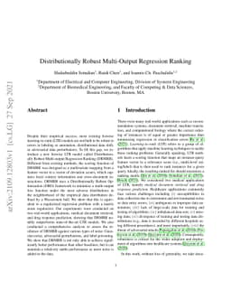 Distributionally Robust Multi-Output Regression Ranking