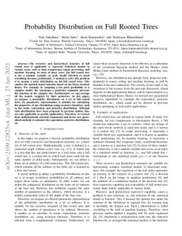Probability Distribution on Full Rooted Trees