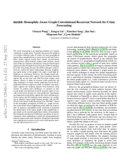 HAGEN: Homophily-Aware Graph Convolutional Recurrent Network for Crime
  Forecasting