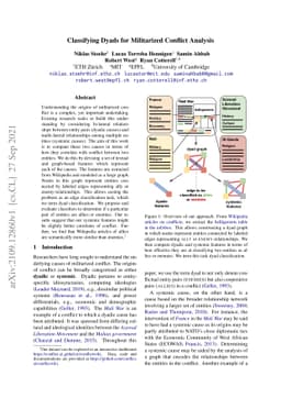 Classifying Dyads for Militarized Conflict Analysis