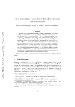 On a multivariate copula-based dependence measure and its estimation