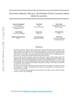 Training Spiking Neural Networks Using Lessons From Deep Learning