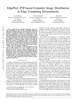 EdgePier: P2P-based Container Image Distribution in Edge Computing
  Environments
