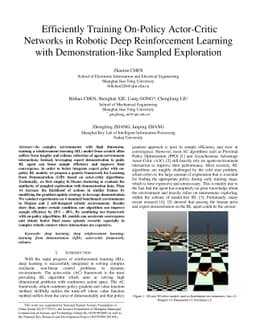 Efficiently Training On-Policy Actor-Critic Networks in Robotic Deep
  Reinforcement Learning with Demonstration-like Sampled Exploration