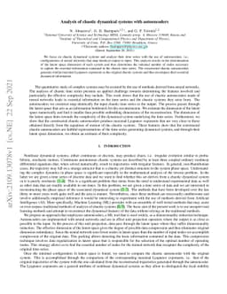 Analysis of chaotic dynamical systems with autoencoders