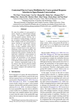 Contextual Fine-to-Coarse Distillation for Coarse-grained Response
  Selection in Open-Domain Conversations