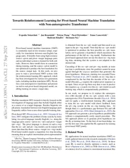 Towards Reinforcement Learning for Pivot-based Neural Machine
  Translation with Non-autoregressive Transformer