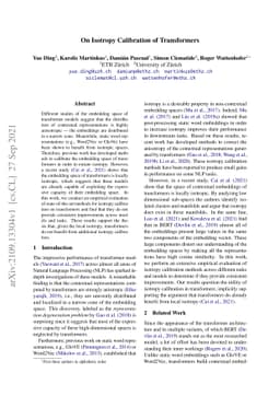 On Isotropy Calibration of Transformers