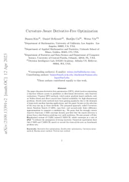 Curvature-Aware Derivative-Free Optimization