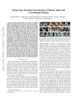 Bridge Data: Boosting Generalization of Robotic Skills with Cross-Domain
  Datasets