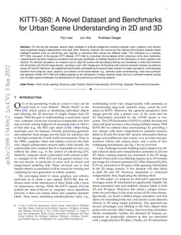 KITTI-360: A Novel Dataset and Benchmarks for Urban Scene Understanding
  in 2D and 3D