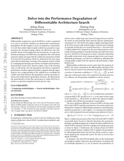 Delve into the Performance Degradation of Differentiable Architecture
  Search