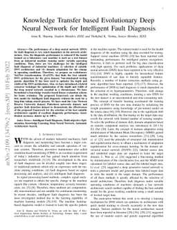 Knowledge Transfer based Evolutionary Deep Neural Network for Intelligent Fault Diagnosis