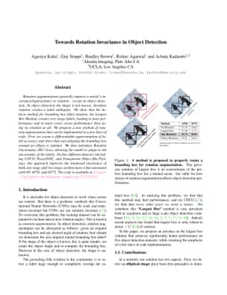 Towards Rotation Invariance in Object Detection